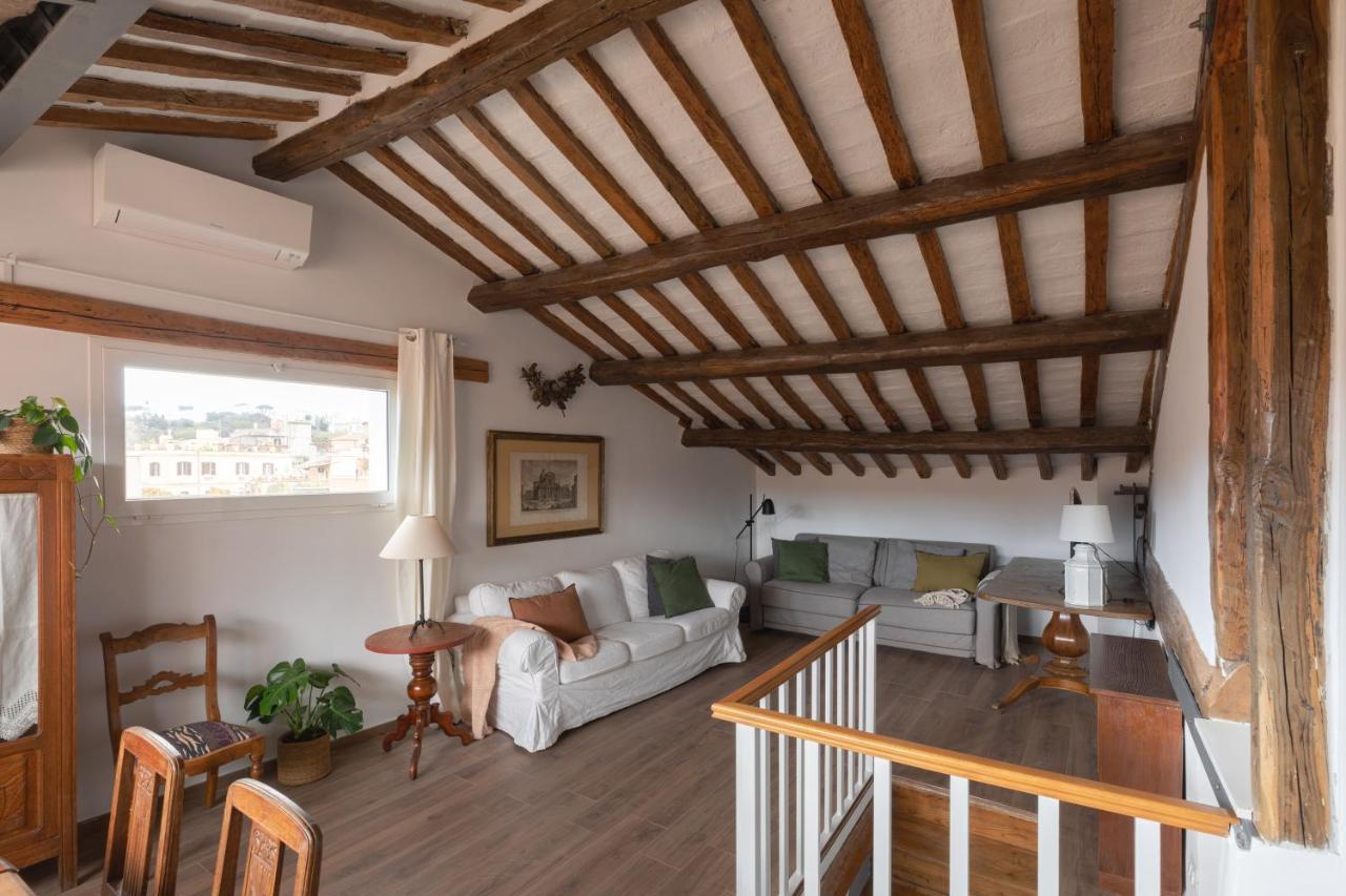 Amazing Penthouse With Terrace And Rooftop In Trastevere Rom Exteriör bild