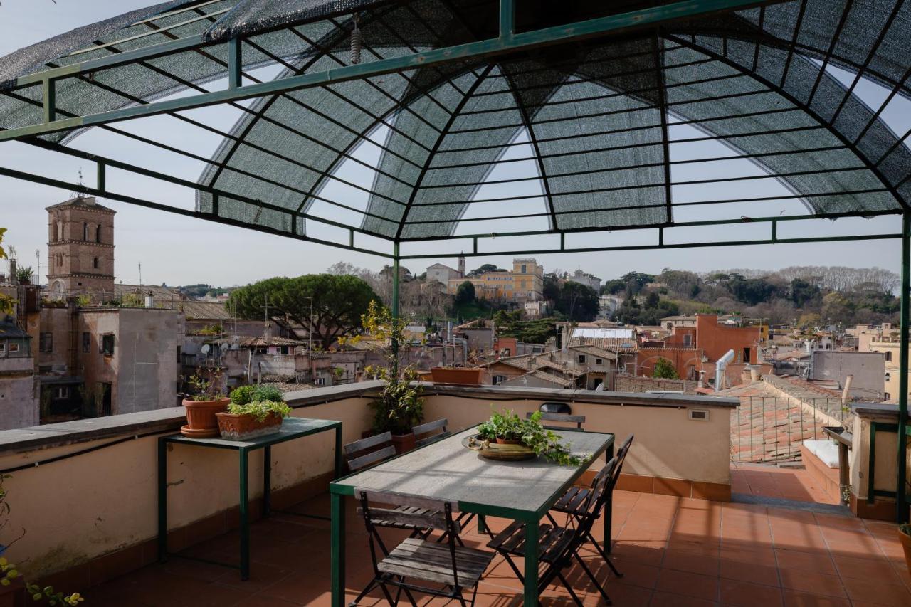 Amazing Penthouse With Terrace And Rooftop In Trastevere Rom Exteriör bild