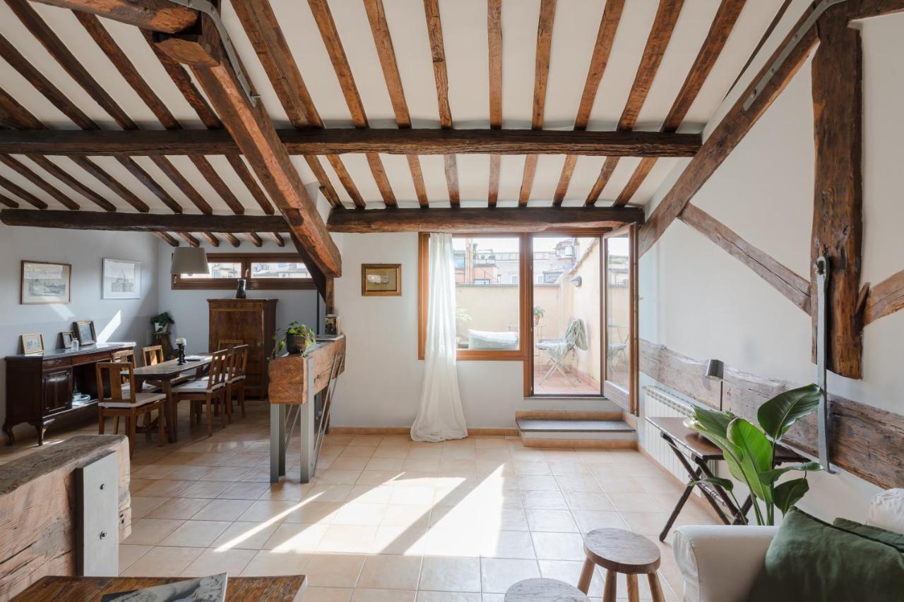 Amazing Penthouse With Terrace And Rooftop In Trastevere Rom Exteriör bild